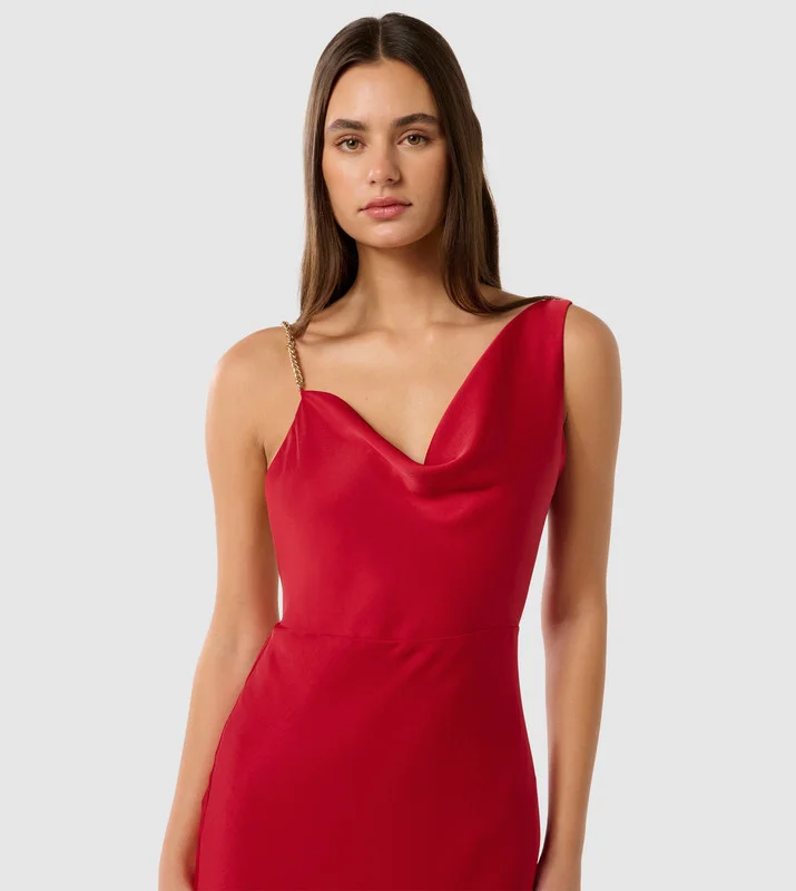 forever new  LOUISA Asymmetric Shoulder Midaxi Dress for Women | Best Price UAE